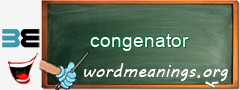 WordMeaning blackboard for congenator